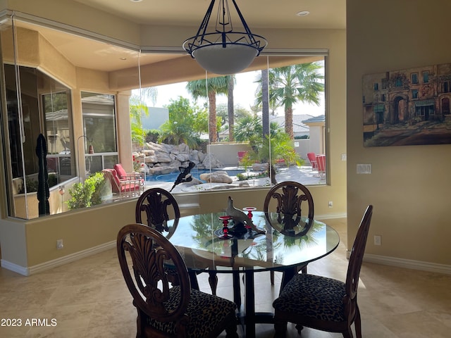 view of dining space