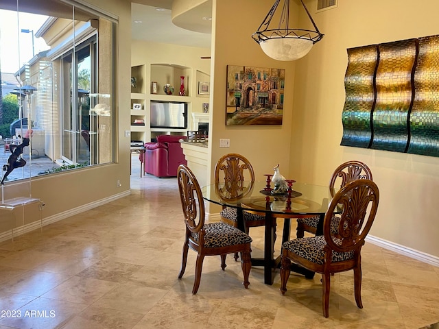 view of dining area