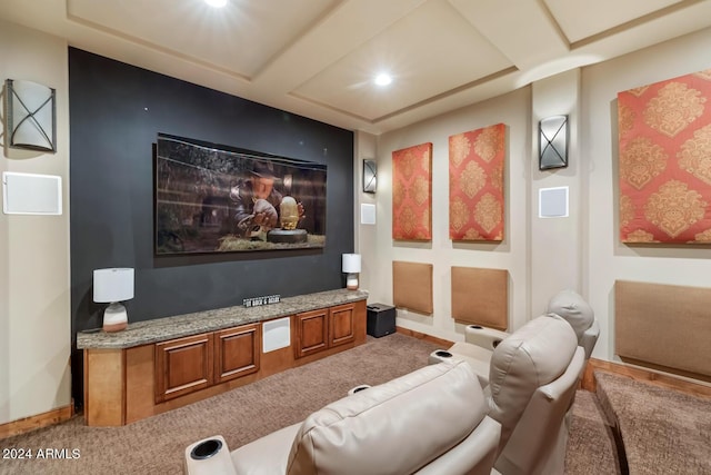cinema featuring recessed lighting