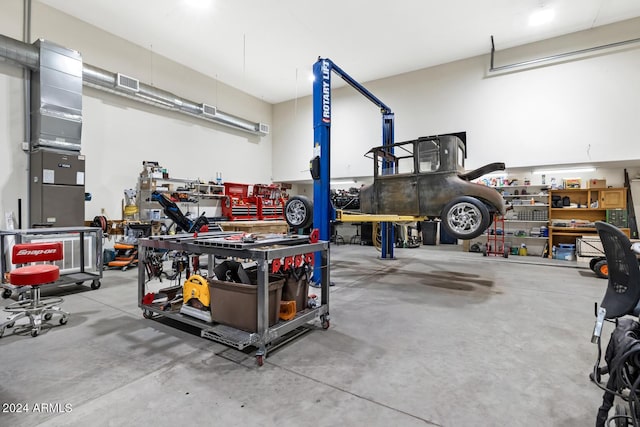 garage with visible vents