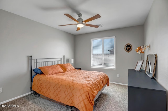 33275 N 132nd Ave, Peoria, AZ 85383 - bedroom featuring baseboards, visible vents, carpet flooring, and ceiling fan