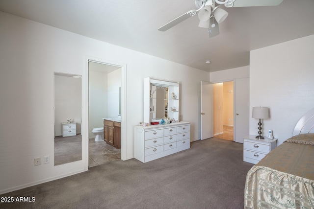 10618 W Pima St, Tolleson, AZ 85353 - carpeted bedroom featuring ensuite bathroom and ceiling fan