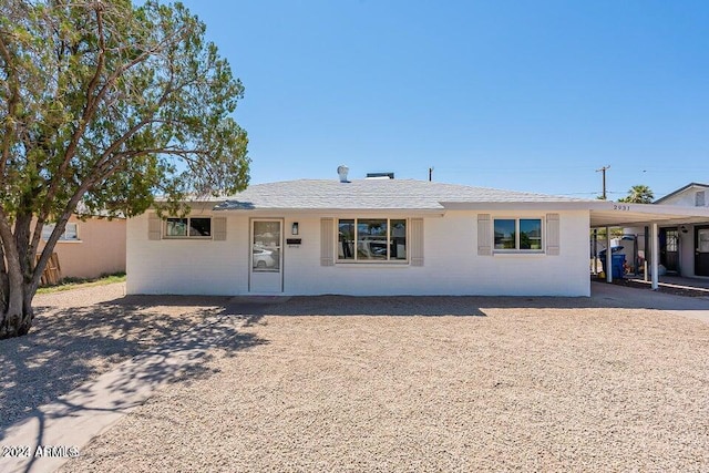 view of ranch-style home