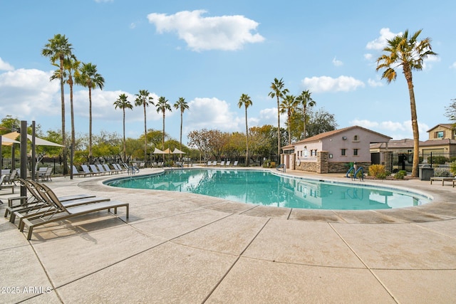 view of pool with a patio