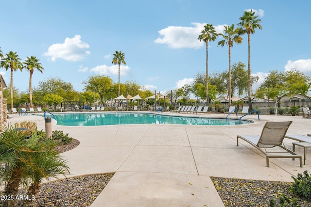 view of pool with a patio area