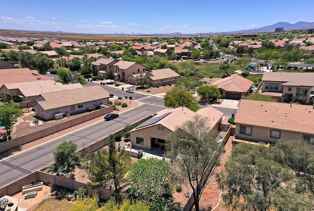 bird's eye view featuring a mountain view