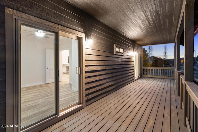 view of deck at dusk