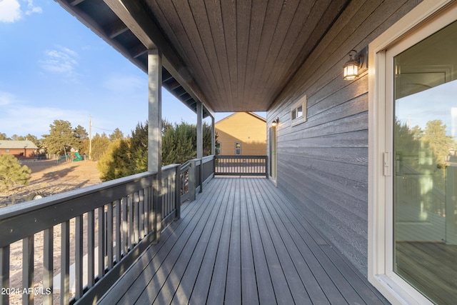 view of wooden deck