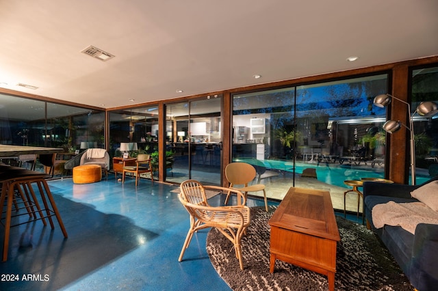 interior space featuring an indoor pool