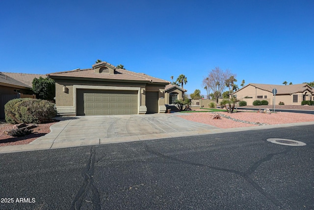 view of front facade with a garage