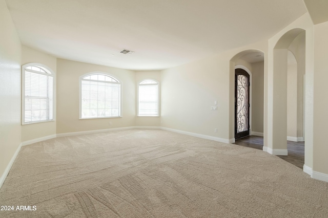 view of carpeted empty room