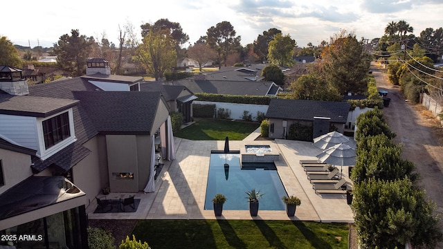 birds eye view of property