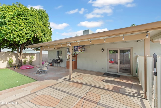 view of patio with grilling area