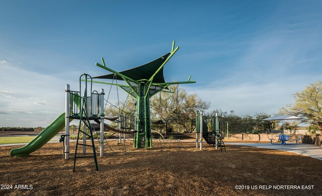 view of community jungle gym