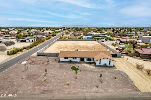 aerial view featuring a residential view