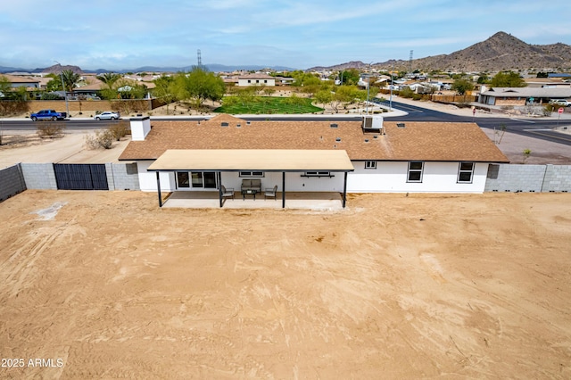 exterior space with a mountain view