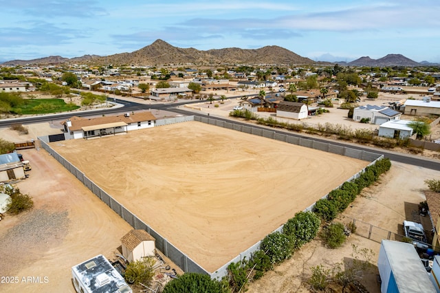 aerial view featuring a mountain view