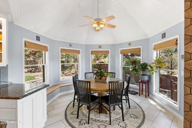 543 S Hassayampa Dr, Prescott, AZ 86303 - sunroom with baseboards and lofted ceiling