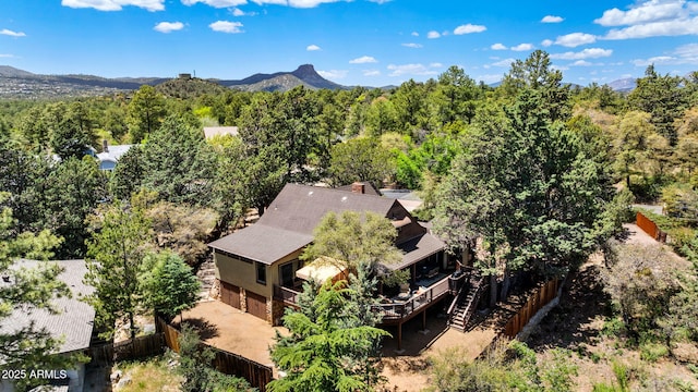 543 S Hassayampa Dr, Prescott, AZ 86303 - view from above of property with a mountainous background and a forest