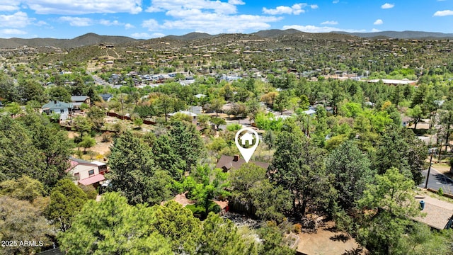 543 S Hassayampa Dr, Prescott, AZ 86303 - aerial view of residential area with a mountain backdrop
