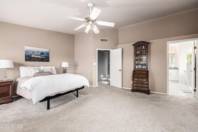 15027 N 61st Pl, Scottsdale, AZ 85254 - bedroom featuring lofted ceiling, carpet, visible vents, and baseboards
