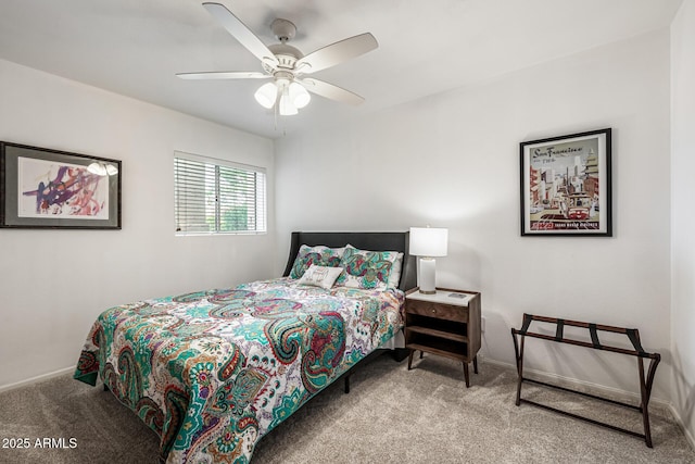15027 N 61st Pl, Scottsdale, AZ 85254 - carpeted bedroom with a ceiling fan and baseboards