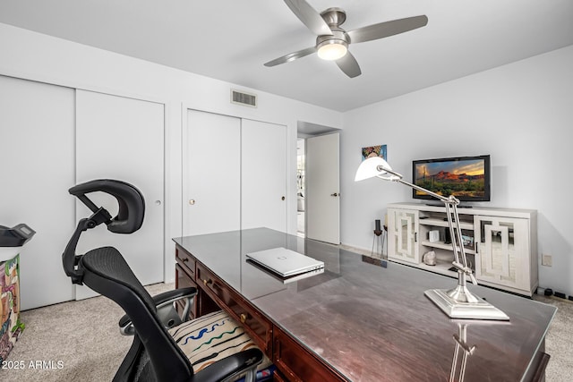 15027 N 61st Pl, Scottsdale, AZ 85254 - home office featuring visible vents and ceiling fan