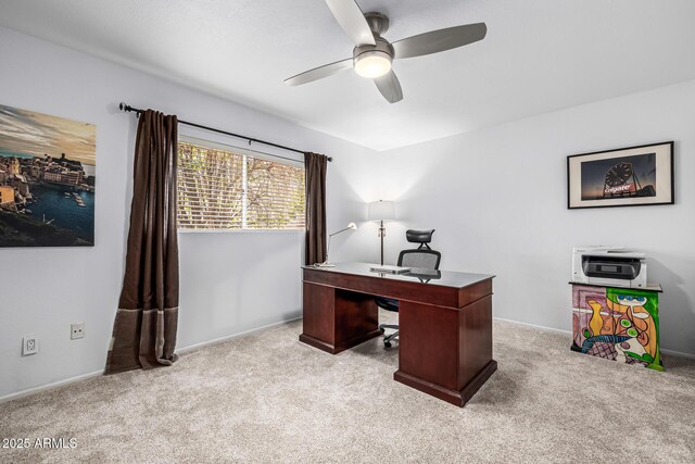 15027 N 61st Pl, Scottsdale, AZ 85254 - carpeted office featuring heating unit, baseboards, and ceiling fan