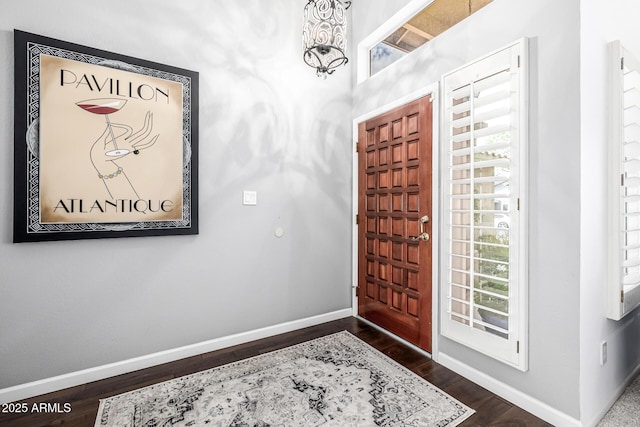 15027 N 61st Pl, Scottsdale, AZ 85254 - entrance foyer with baseboards and wood finished floors