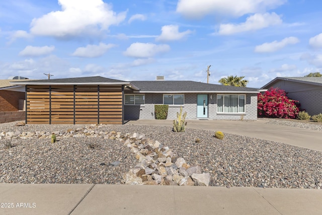 view of ranch-style home