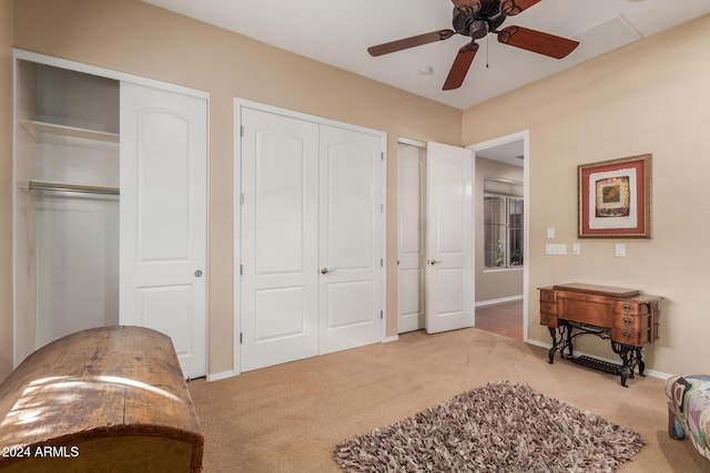 12832 W Pinnacle Vista Dr, Peoria, AZ 85383 - living area with carpet, a ceiling fan, and baseboards