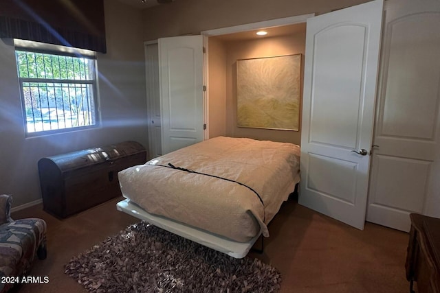 view of carpeted bedroom