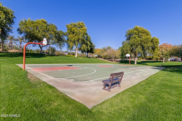 12832 W Pinnacle Vista Dr, Peoria, AZ 85383 - view of sport court featuring community basketball court and a yard