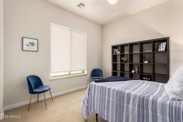 9747 S 182nd Dr, Goodyear, AZ 85338 - bedroom with visible vents, baseboards, a ceiling fan, and carpet floors