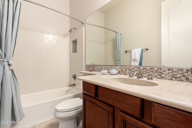 9747 S 182nd Dr, Goodyear, AZ 85338 - bathroom with toilet, shower / tub combo, and vanity