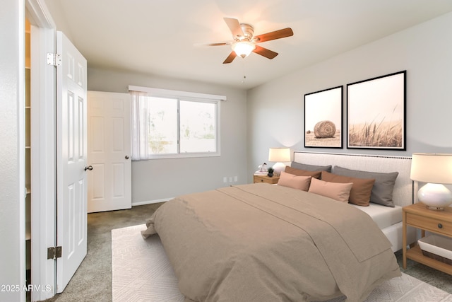 2922 S Cottonwood Dr, Tempe, AZ 85282 - carpeted bedroom featuring baseboards and ceiling fan