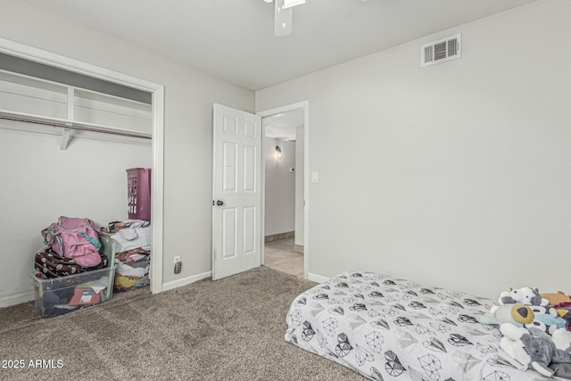 591 N Cheri Lynn Dr, Chandler, AZ 85225 - carpeted bedroom with baseboards and a ceiling fan