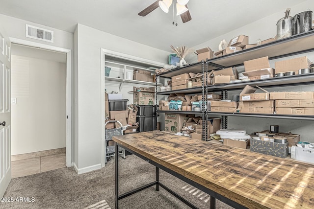 591 N Cheri Lynn Dr, Chandler, AZ 85225 - storage area featuring a ceiling fan