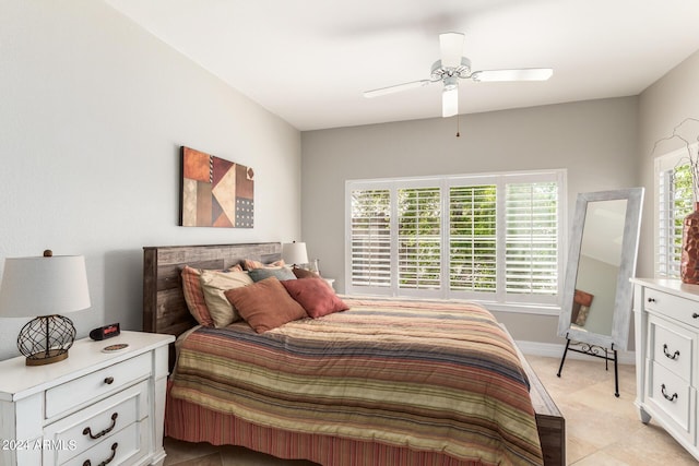 bedroom with ceiling fan