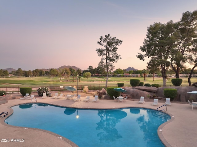 12222 N Paradise Village Pkwy S Unit 442, Phoenix, AZ 85032 - community pool with a patio area and a mountain view