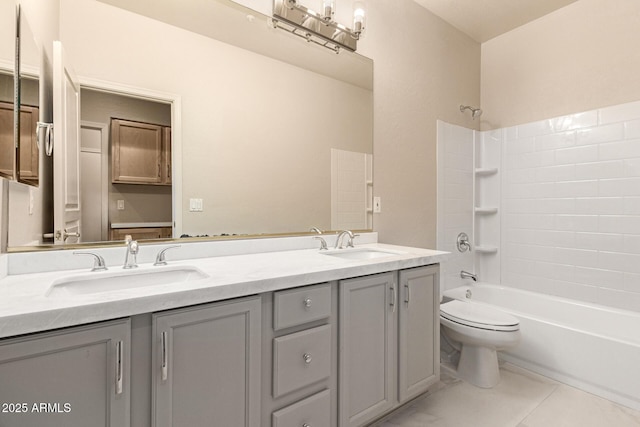 22322 N 77th St, Scottsdale, AZ 85255 - full bath with toilet, double vanity, and shower / bathtub combination