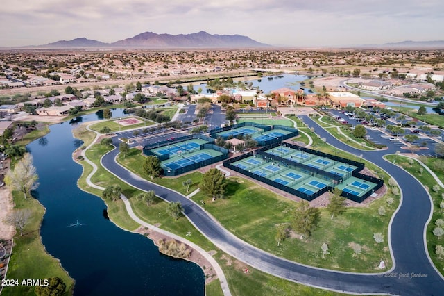 42531 W Heavenly Pl, Maricopa, AZ 85138 - aerial view featuring a residential view and a water and mountain view