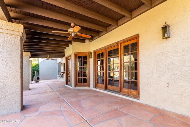 view of patio / terrace with ceiling fan