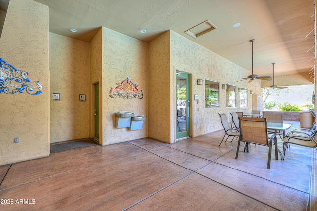 9820 N Central Ave Unit 212, Phoenix, AZ 85020 - dining room with a towering ceiling and a ceiling fan