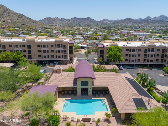 9820 N Central Ave Unit 212, Phoenix, AZ 85020 - aerial view of mountains and a pool area