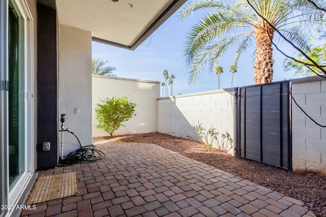 view of patio / terrace with a fenced backyard