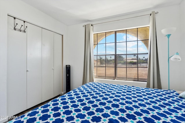 bedroom featuring a closet