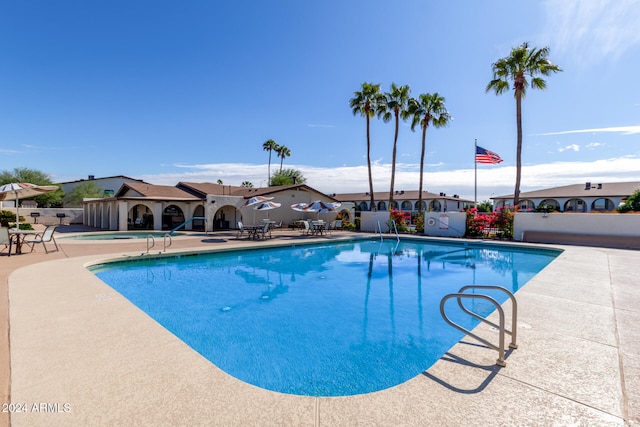 view of pool with a patio