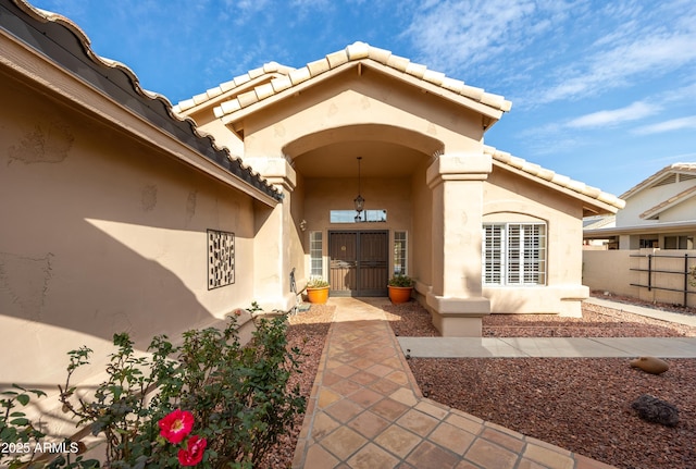 view of doorway to property