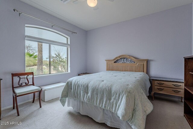 16507 E Trevino Dr, Fountain Hills, AZ 85268 - bedroom featuring carpet, baseboards, and ceiling fan
